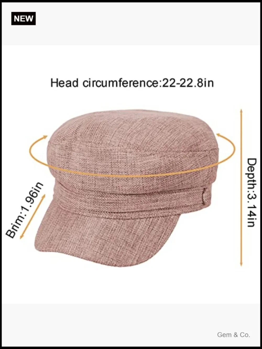 Vintage Newsboy Cap Adjustable Cotton Cabbie Hat for Women Daily Outdoor Travel